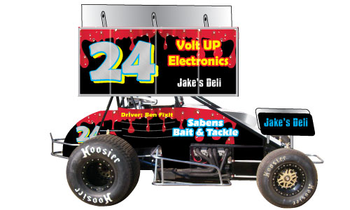 Sprint Car Side With Wing