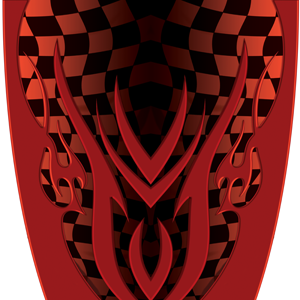 Custom Checkered Red Graphics