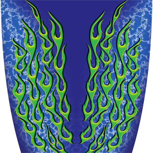 Custom Color Flame Blue Graphics