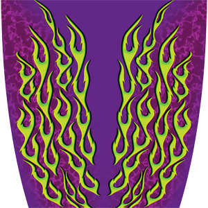 Custom Color Flame Purple Graphics