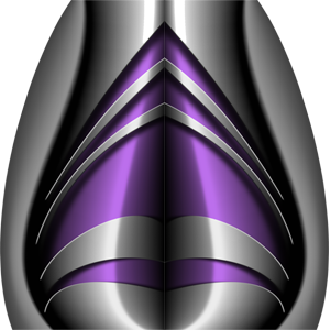Custom Polished Steel Purple Graphics