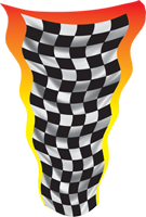 Custom Checkered Flame Graphics