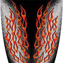 Custom Color Flame Black Graphics