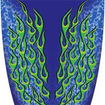 Custom Color Flame Blue Graphics