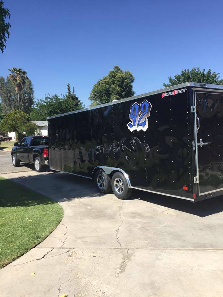 2016 24 foot Enclosed Trailer  Lettering from James A, CA