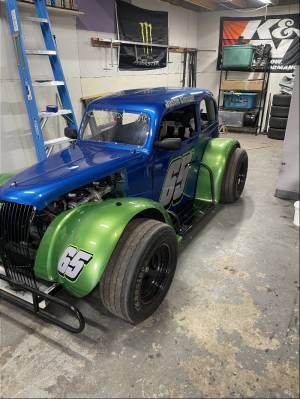 1937 Chevy sedan legend car  Legend race car Lettering from Justin C, MI